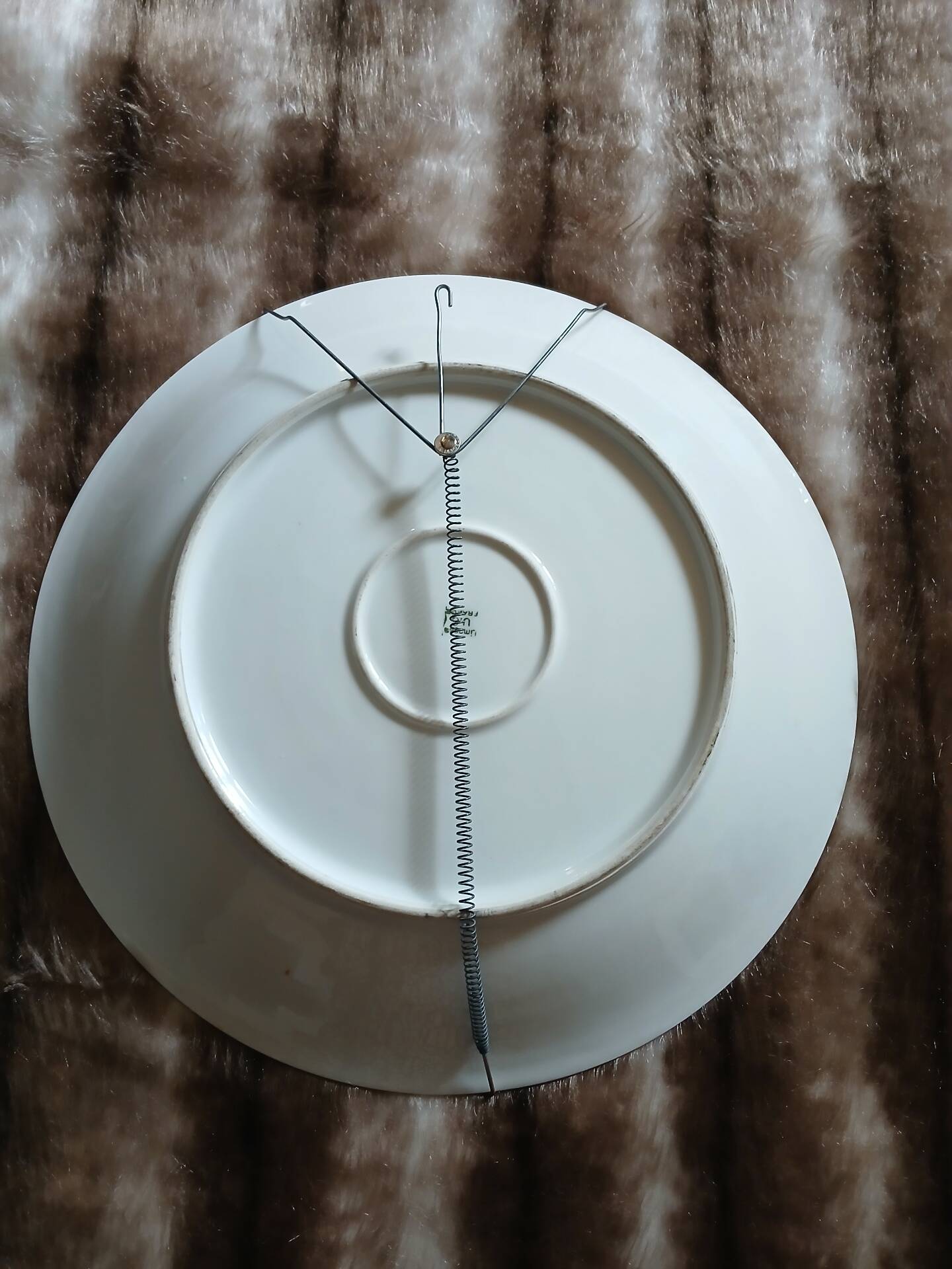Large decorative antique porcelain plate