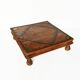 Ancient Indian ritual table of the Bajot type, wood and brass – Rajasthan