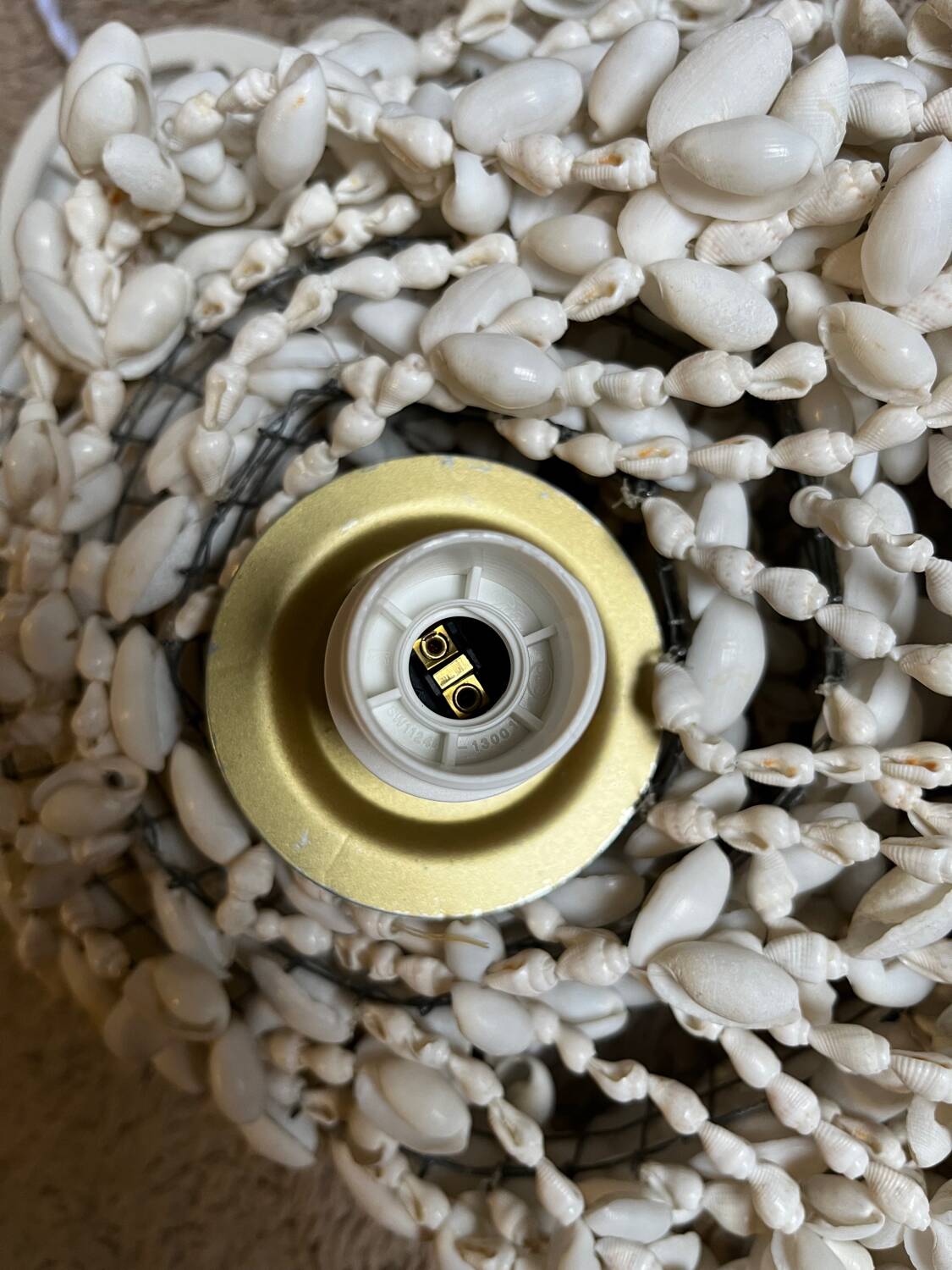Shell pendant chandelier year 1970