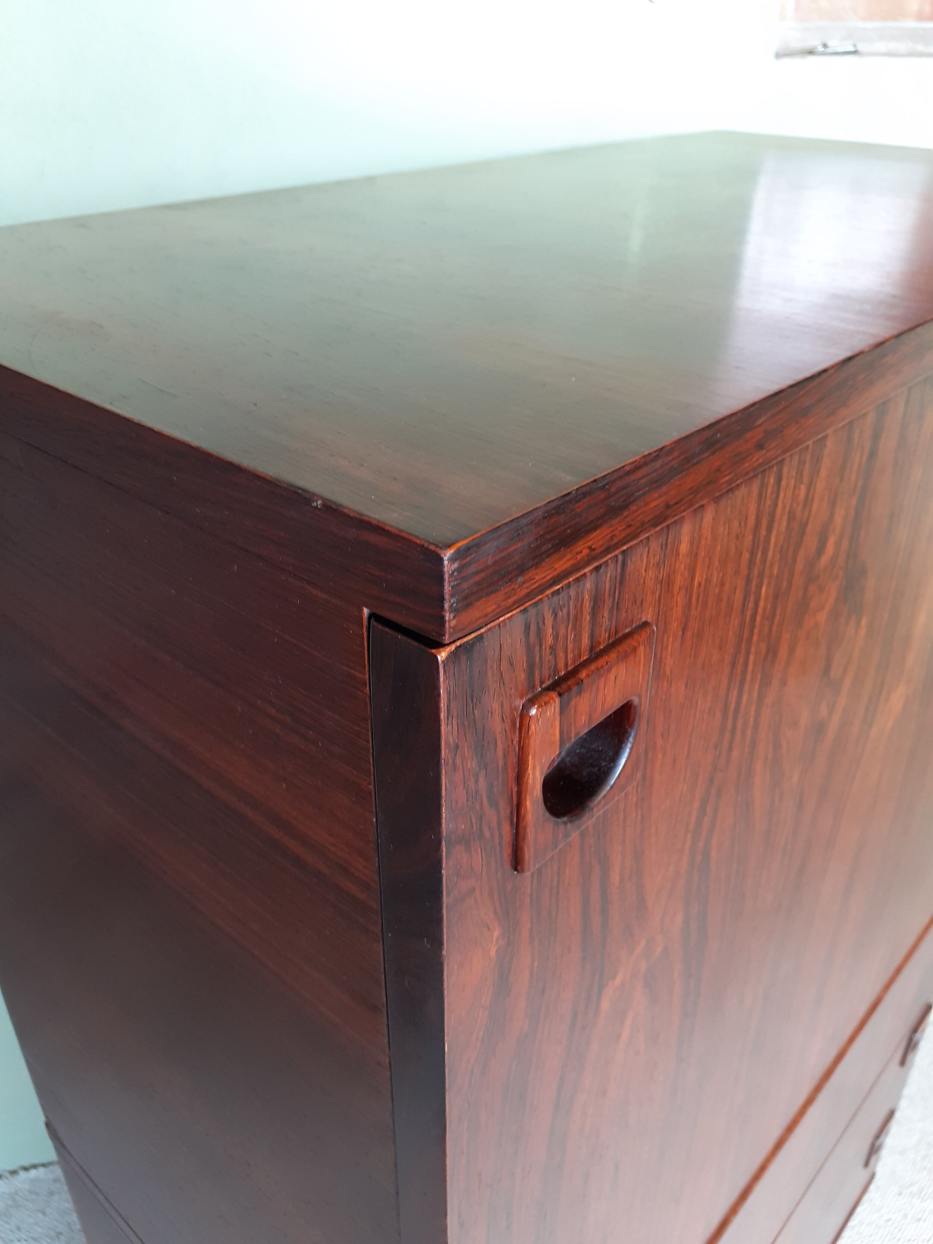 Storage cabinet in rosewood of rio by Andre Monpoix