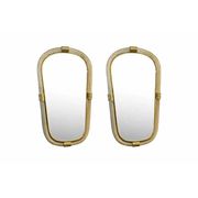 Italian Murano Glass Mirror Pair with Gold Leaf and Torciglione Design