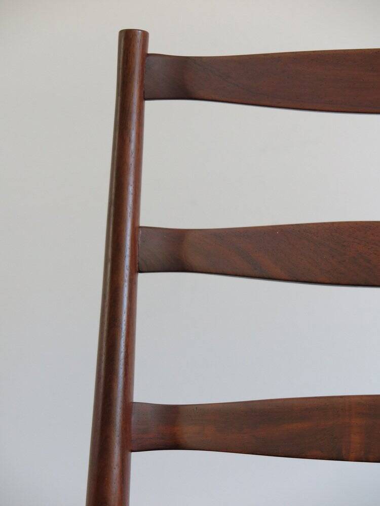 Set of Danish Dark Wood Dining Chairs by Arne Vodder, 1960s