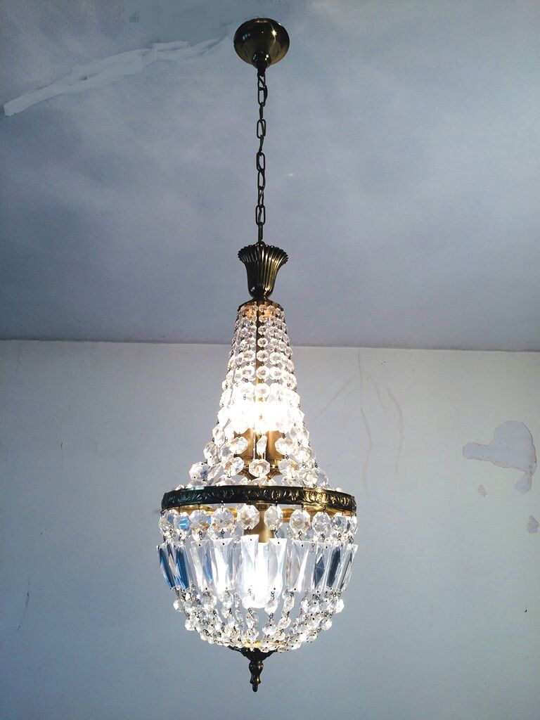 Grapevine balloon chandelier " hollywood regency " 50