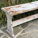 Whitewashed bench