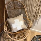 Fauteuil en rotin vintage