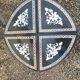 Coffee table Asian décor inlaid with vintage antique mother-of-pearl