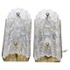 Glass wall lamp by Carl Fagerlund for Orrefors Sweden 1960s set of 2