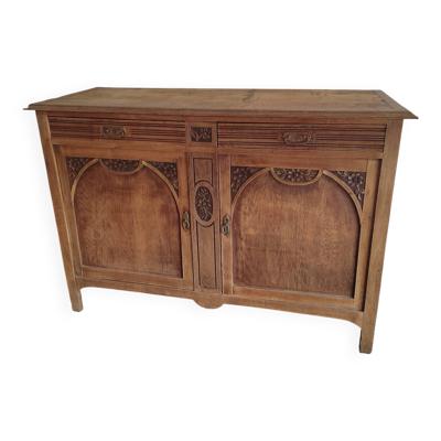 Buffet ancien art déco sculpté vintage