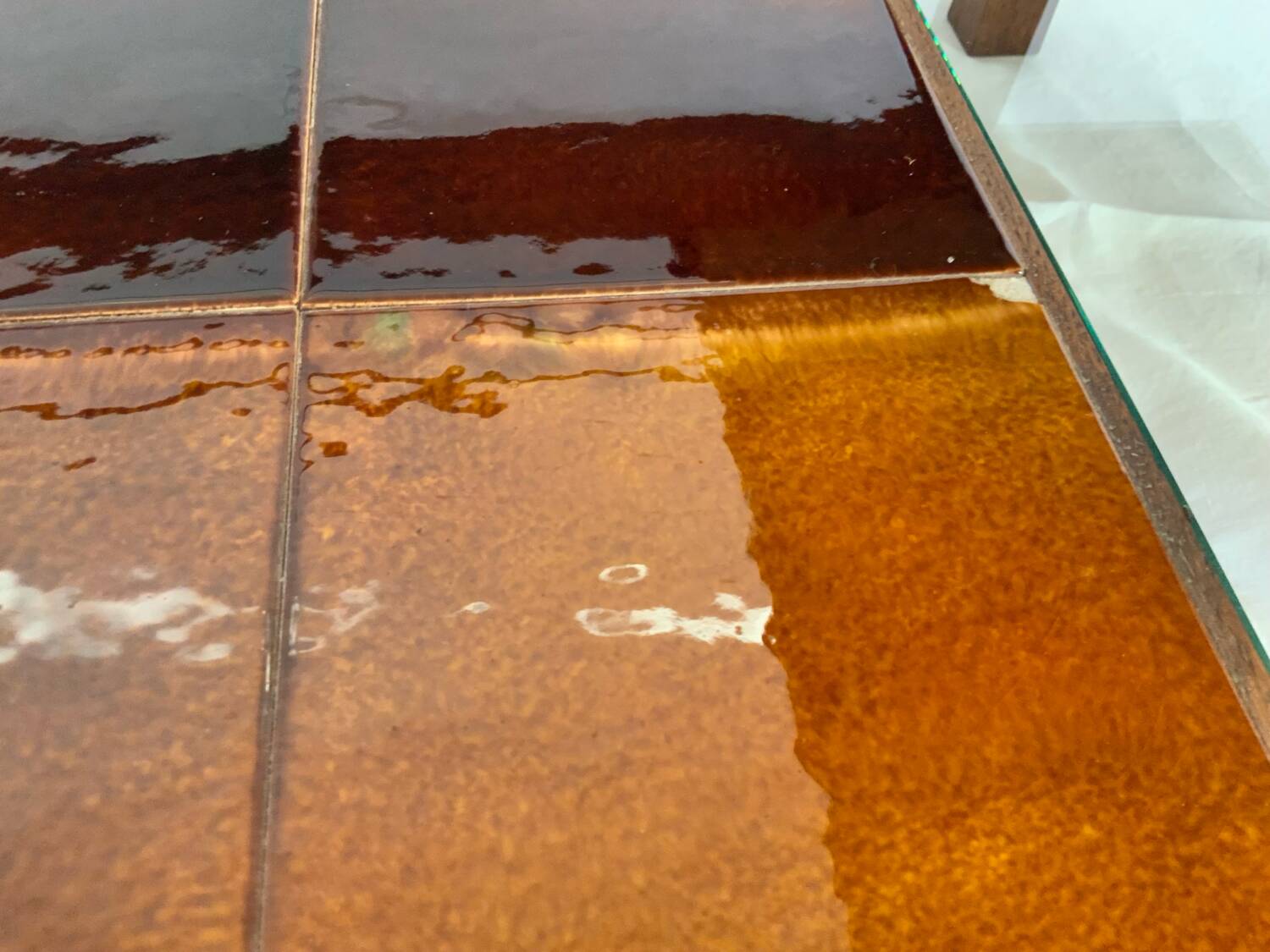 Ceramic and glass coffee table