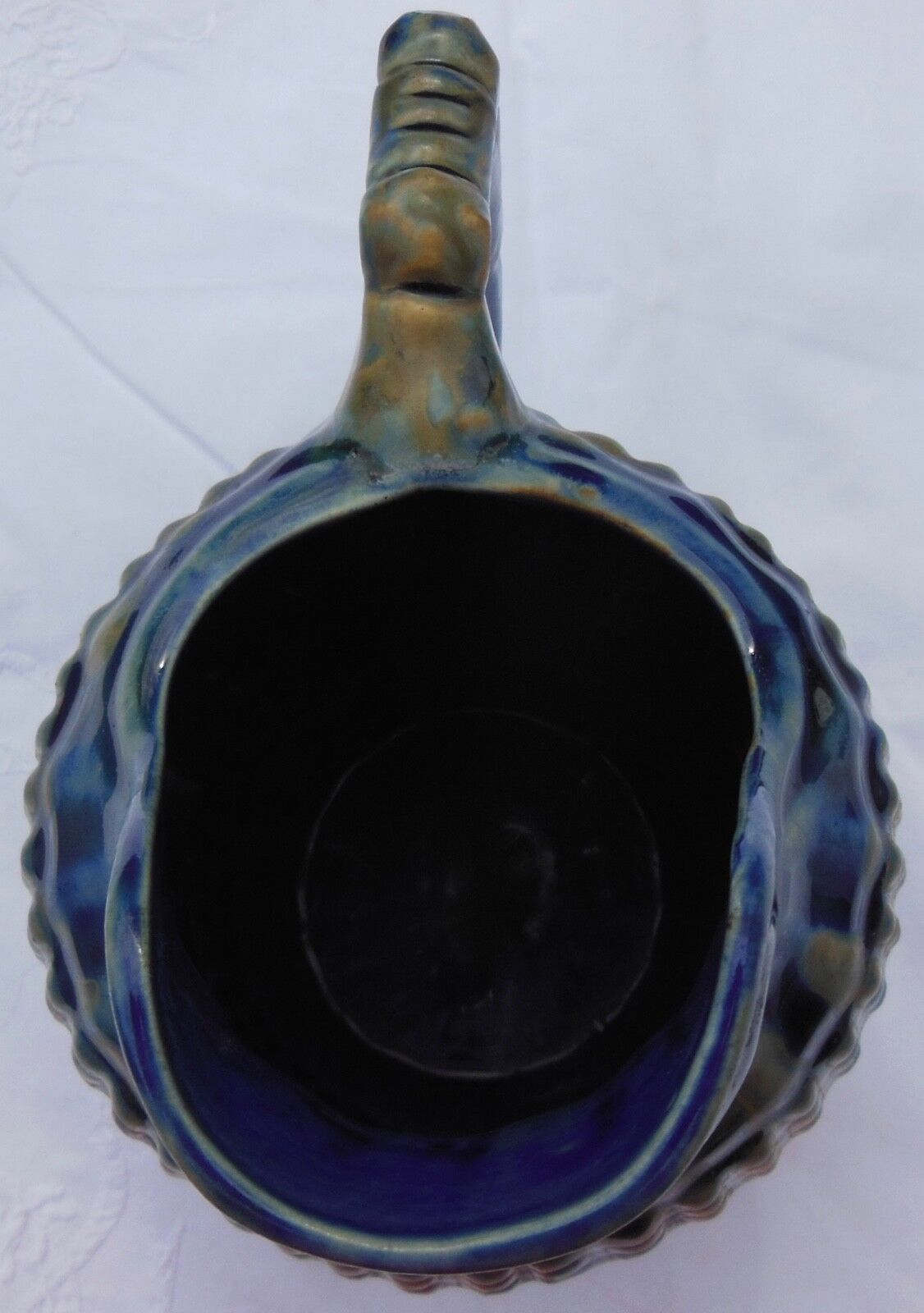 Enamelled ceramic pitcher - to identify