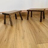 Pair of small rectangular stools
