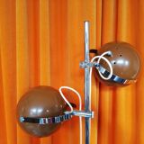 Herda chrome floor lamp with adjustable eyeball lights