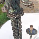 Pair of twisted wrought iron chandelier