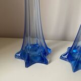 Pair of old blue soliflores