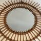 Round rattan mirror