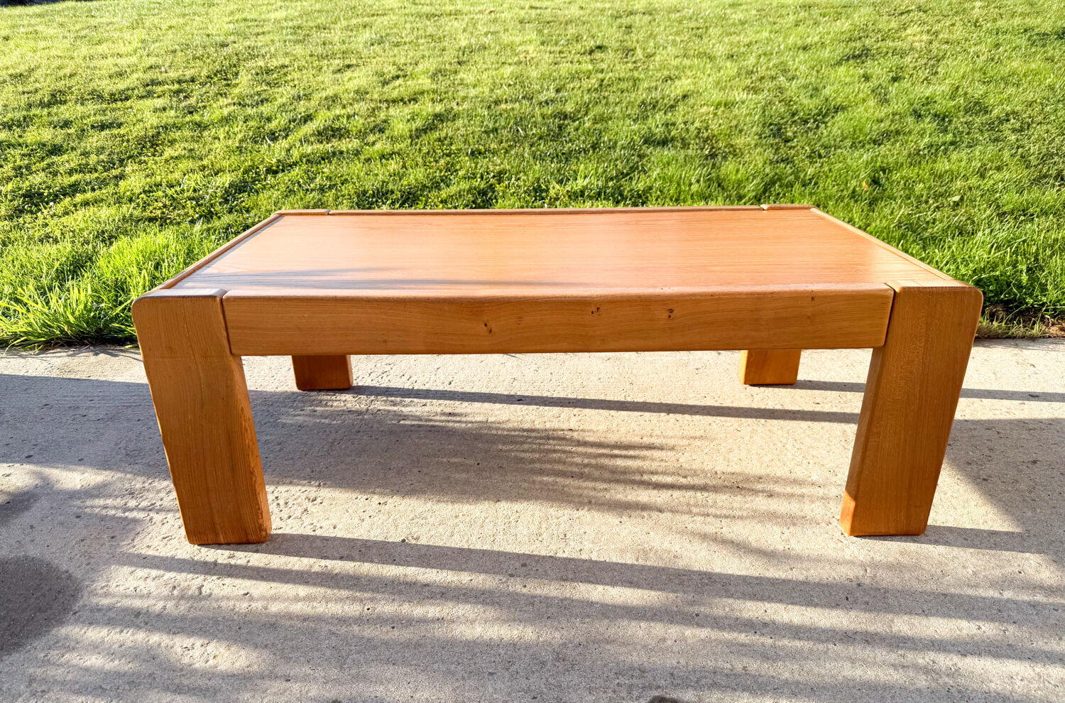 Solid elm coffee table