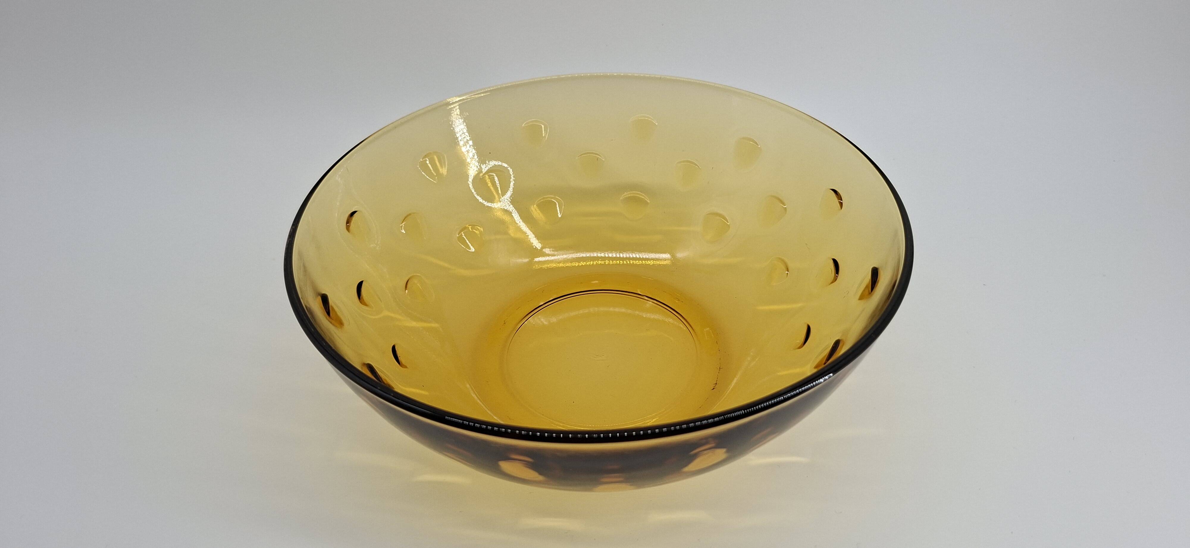Amber glass dessert service - 1970