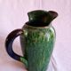 Pitcher "Vallauris" in glazed earth, green. AEGITN