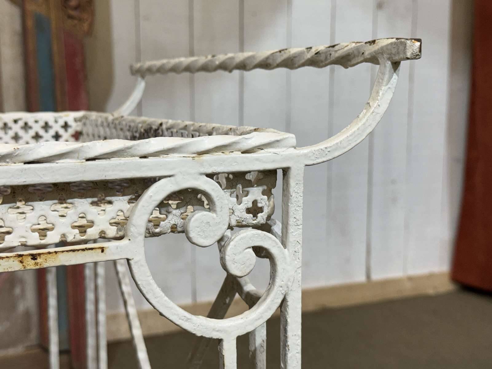 Wrought iron dessert table from the 1950s.