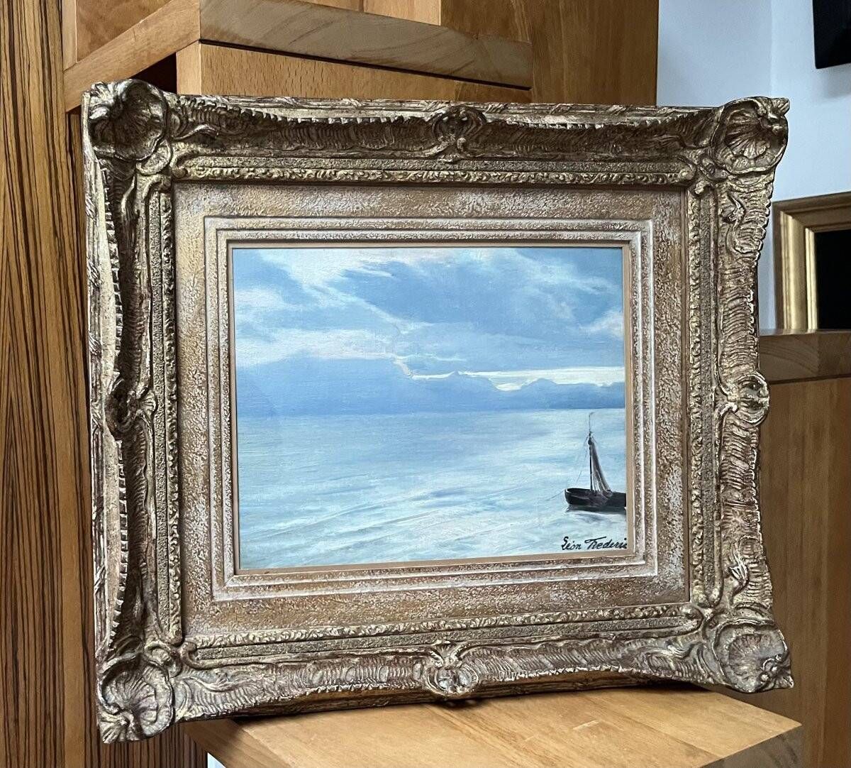 Léon Frédéric (1856-1940) Seascape, Heyst, oil on canvas signed