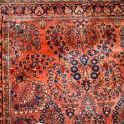 Handmade antique Persian Sarouk rug 4.1' x 6.5' (125cm x 198cm) 1920s - 1B789