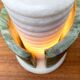 Postmodern stone table lamp, 1980s