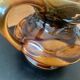 Large vintage brown caramel ceramic jug - Sarreguemines Model
