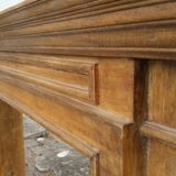 Wood fireplace mantle