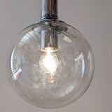 Glass ball pendant light by See Delmas, France circa 1970