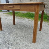 Solid oak farm table 121x73