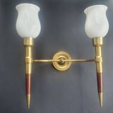 Large wall sconces torch style from the 1950s.