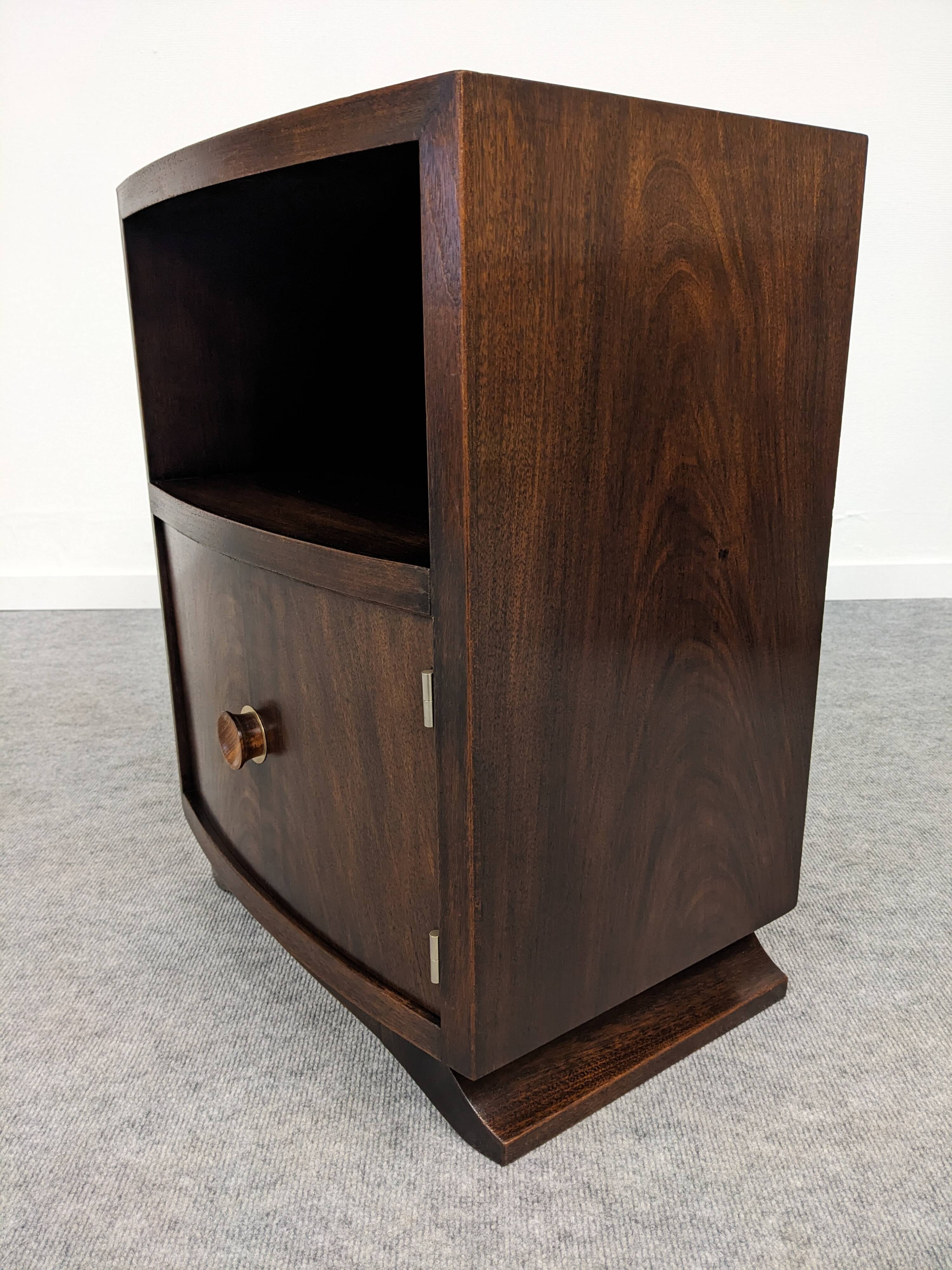 Pair of Art Deco rosewood bedside tables circa 1930