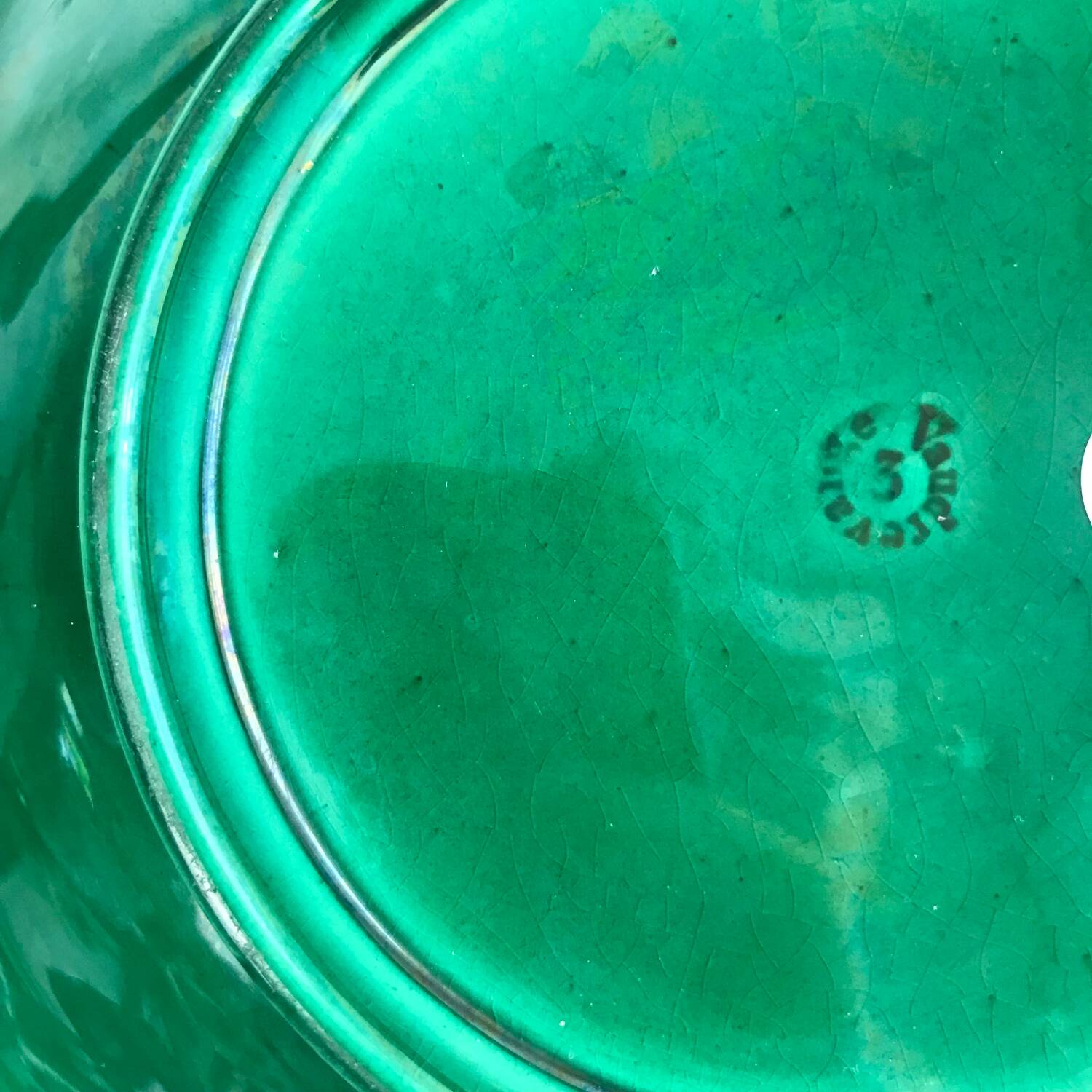 Rare very pretty plates/small dish in barbotine fine earthenware vaudranges