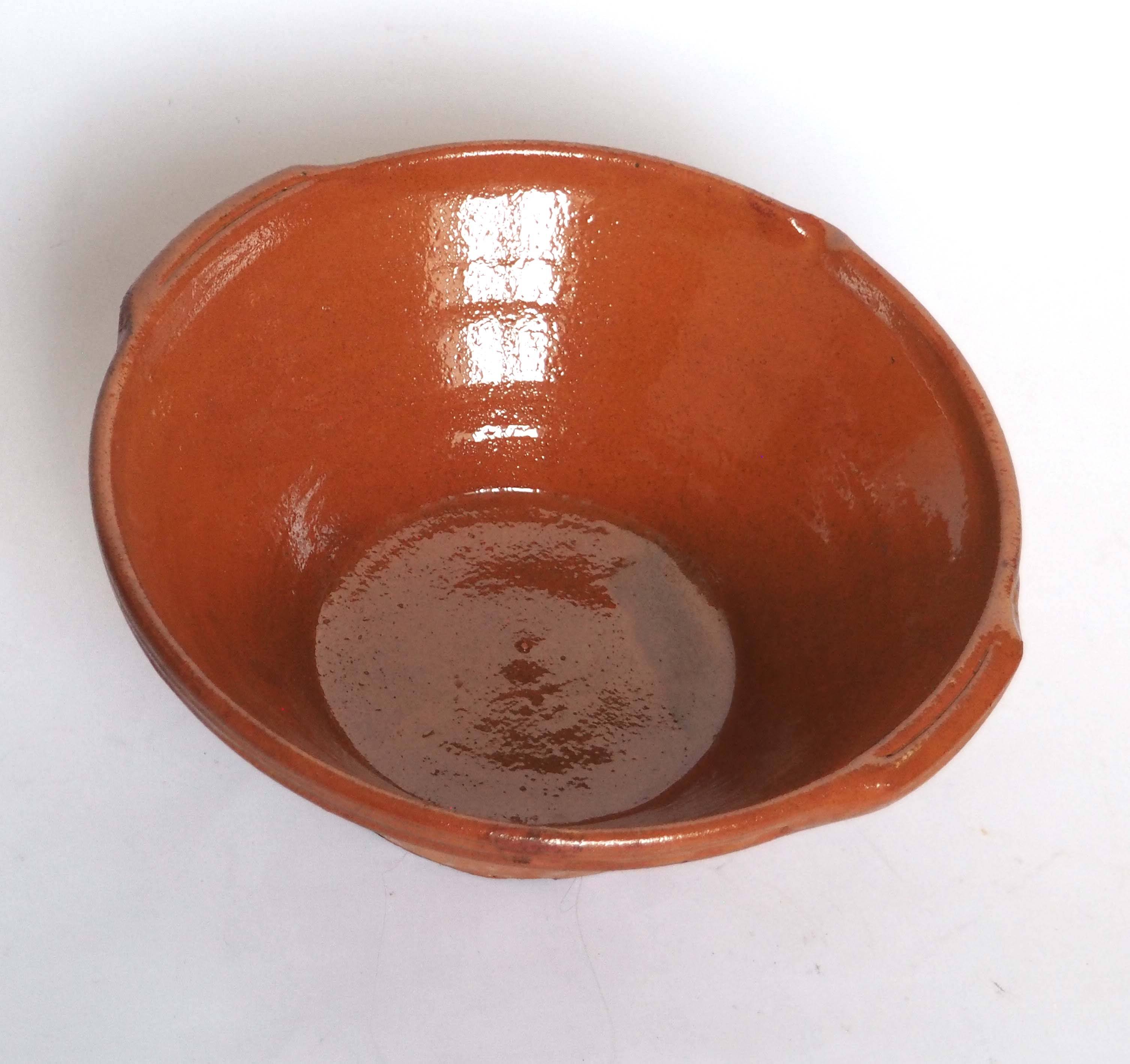Enamelled terracotta salad bowl