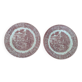 Red English plate