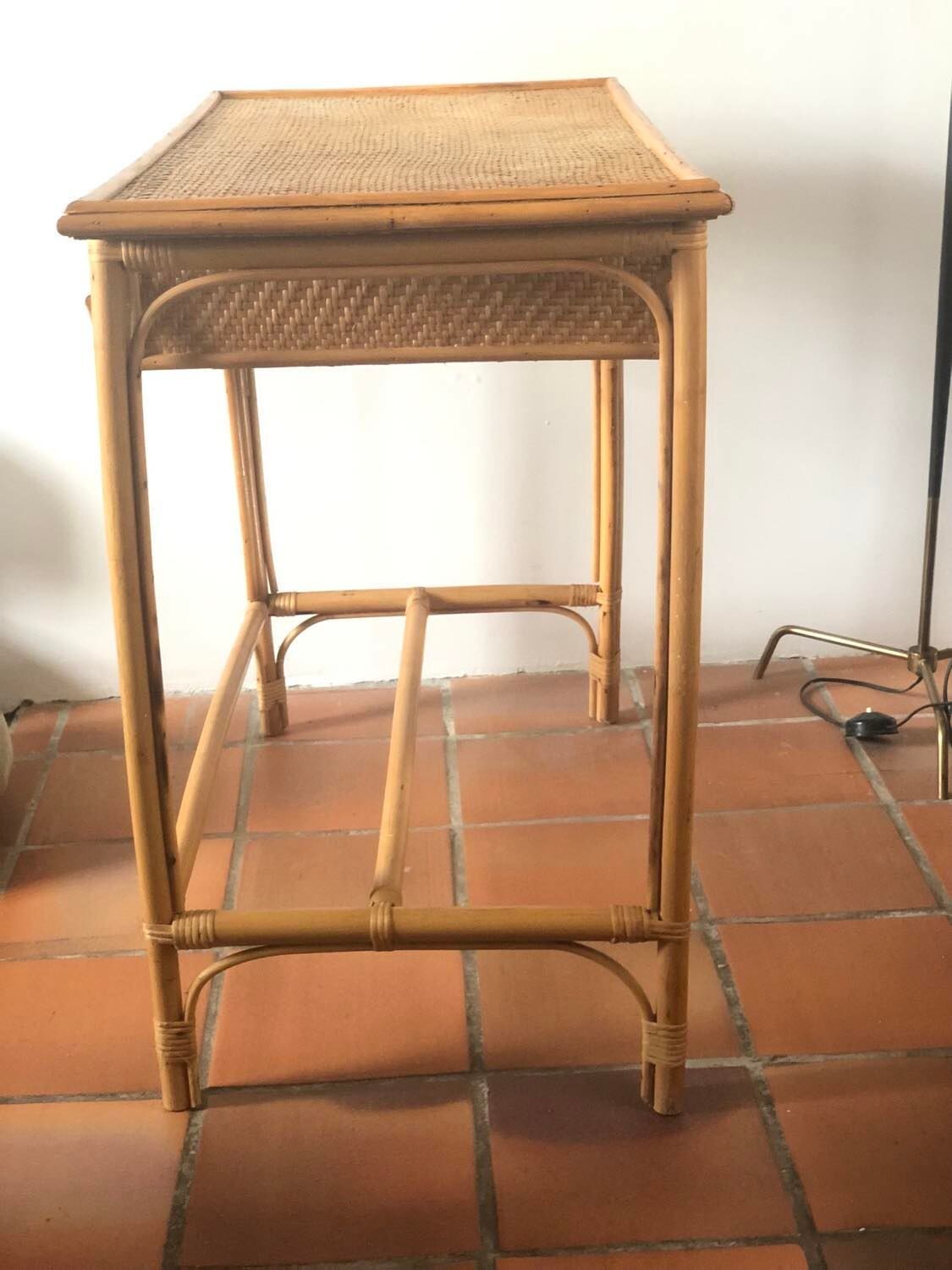 Vintage rattan desk