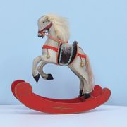 cheval à bascule en bois de couleur vintage