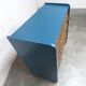 Atypical 1960s Scandinavian chest of drawers in blue Ainhoa Satiné with 4 drawers.