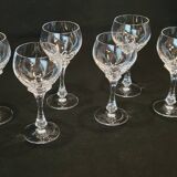 6 verres à vin en cristal 24% Cristallerie Kaspar Lemberg Lorraine vintage