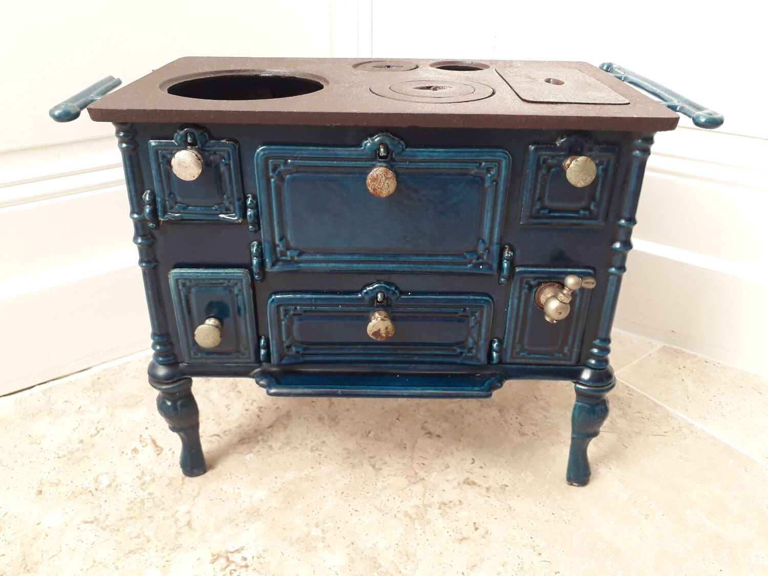 SR SIMON RIVOLET petite cuisinière en métal ancien 4 x 2 x 4 cm EUR 19