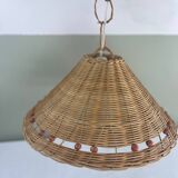 Vintage wicker pendant light