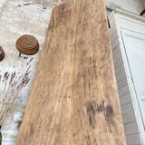 Vintage farm table with spindle legs.
