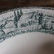 Round hollow dish, Iron earth, Saint Amand, milkmaid model, goat decoration