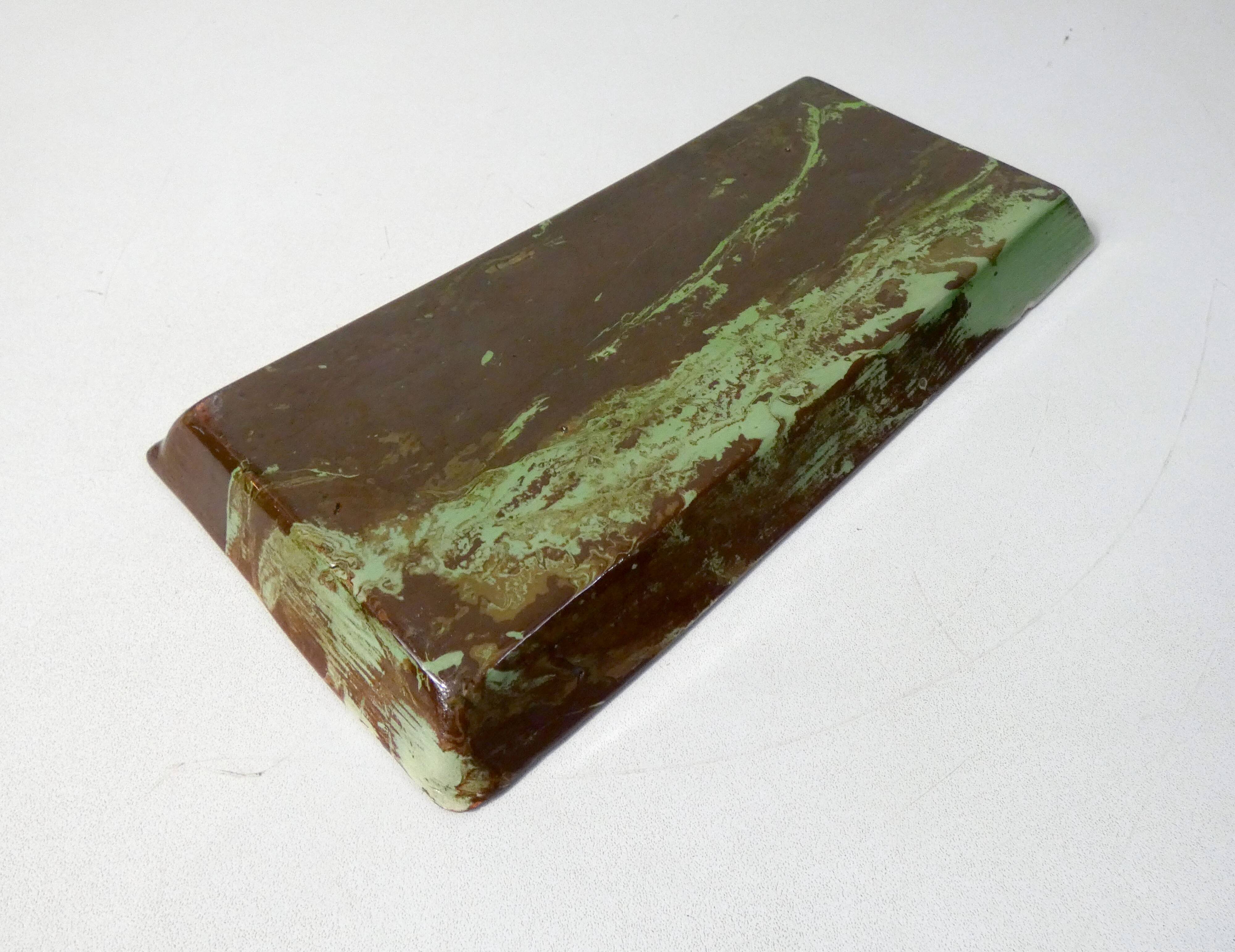 ceramic tray mixed earth marble