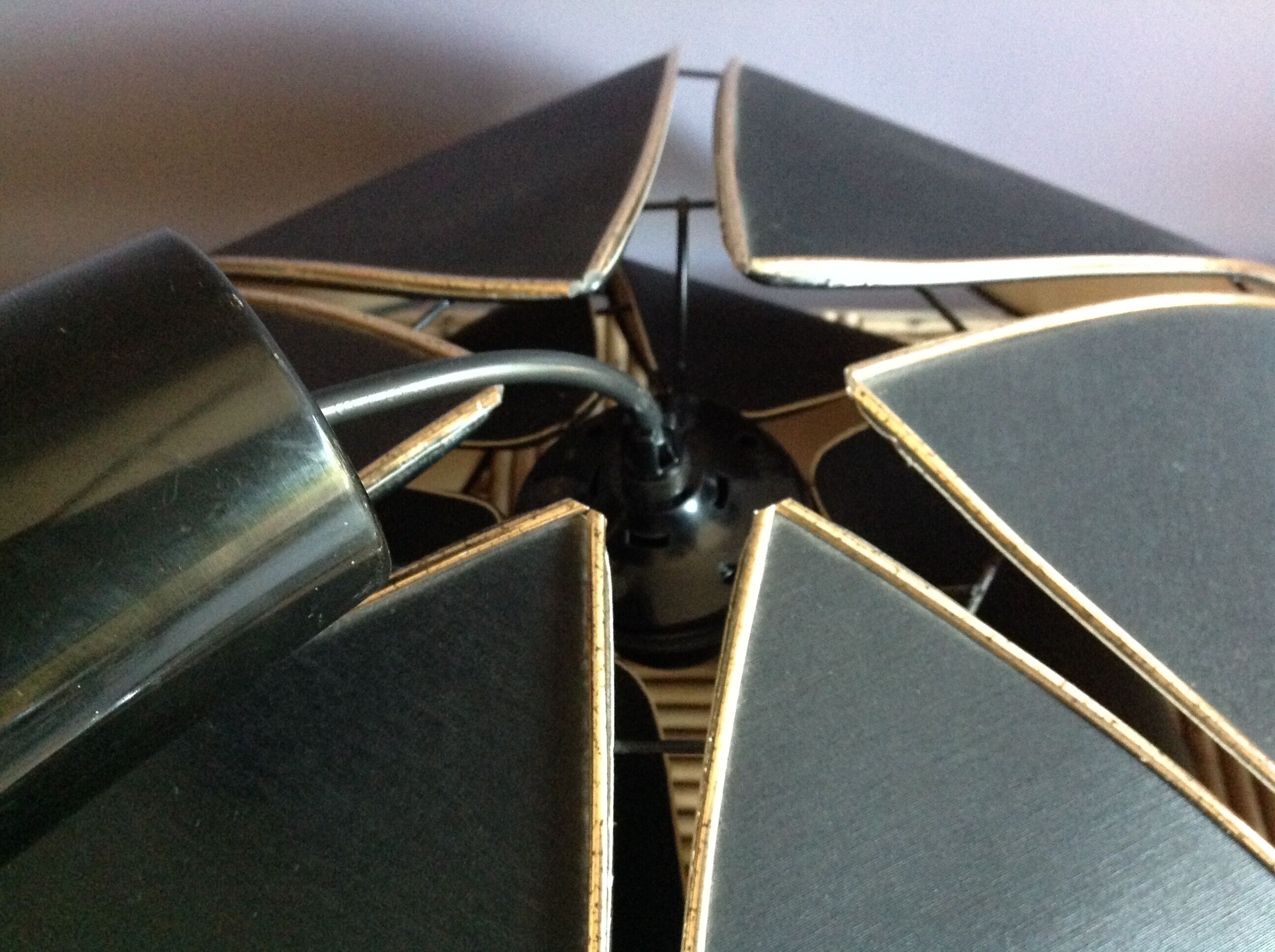 Flower hanging lamp 12 black petals