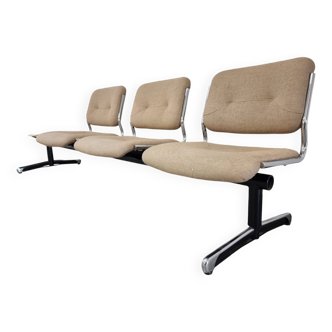 3-seater waiting bench and table from the 70s