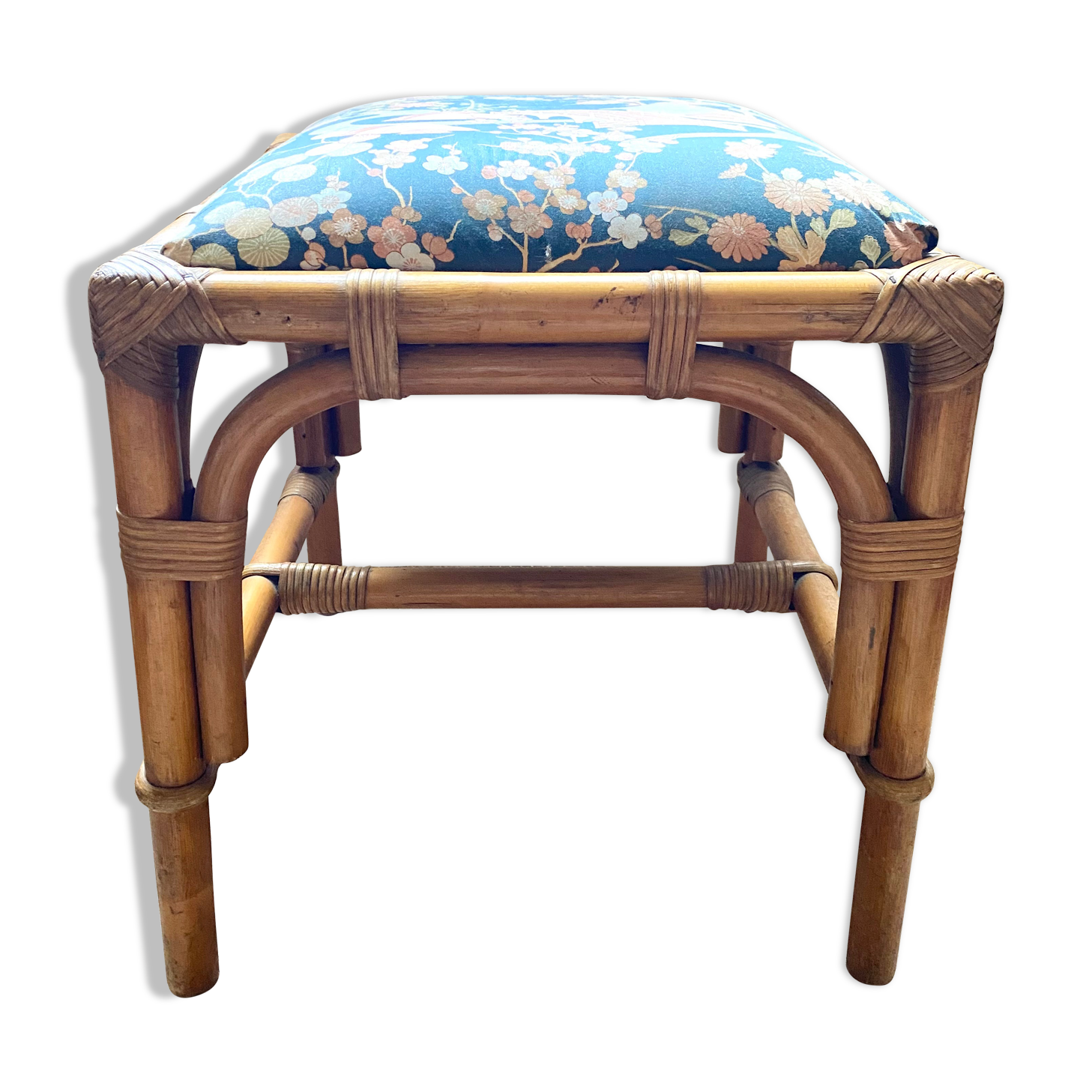 Vintage rattan stool