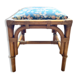 Tabouret en rotin vintage