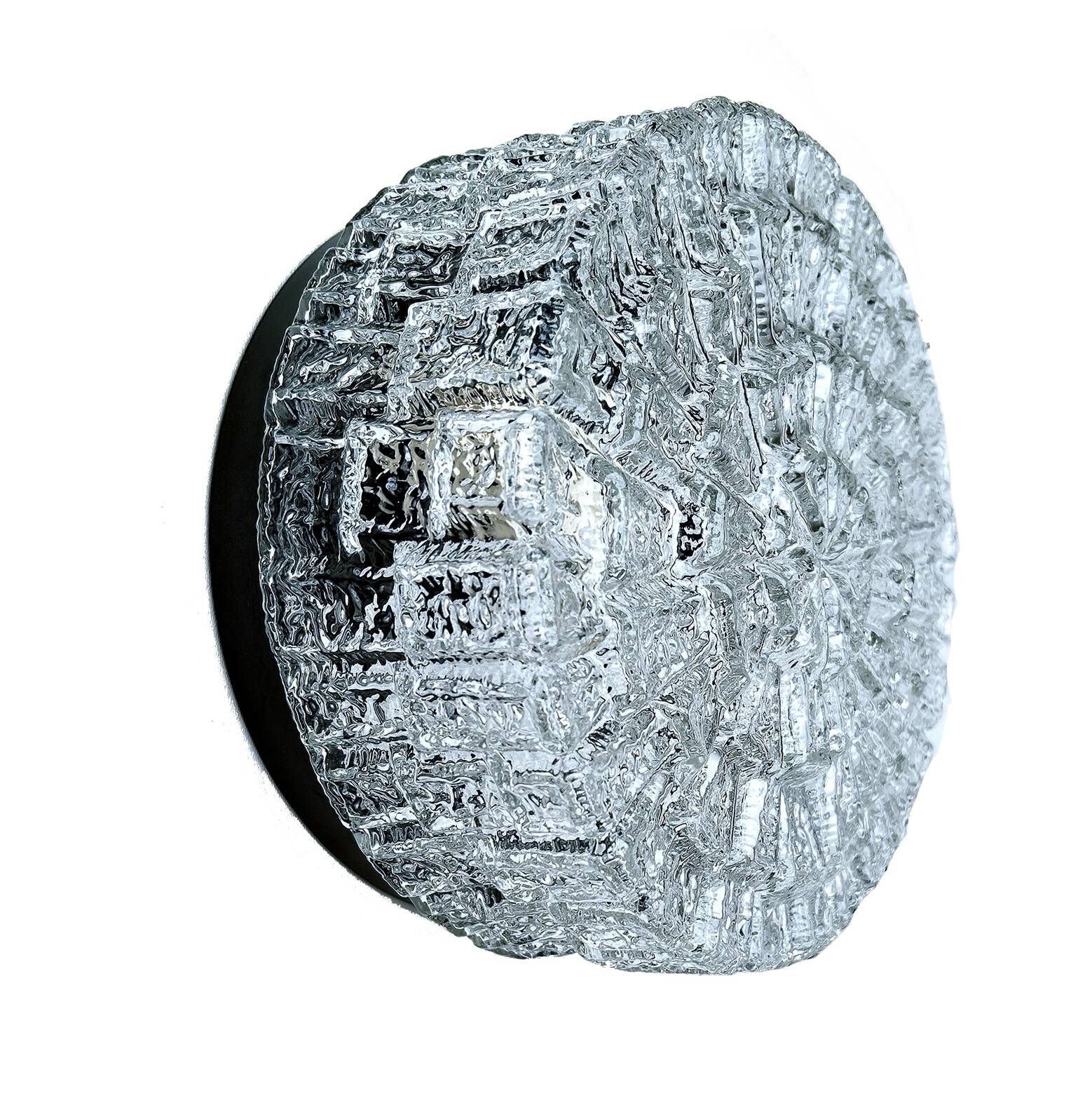 Vintage Brutalist Glass Sconce