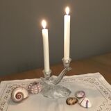 Ancient art deco glass candlestick